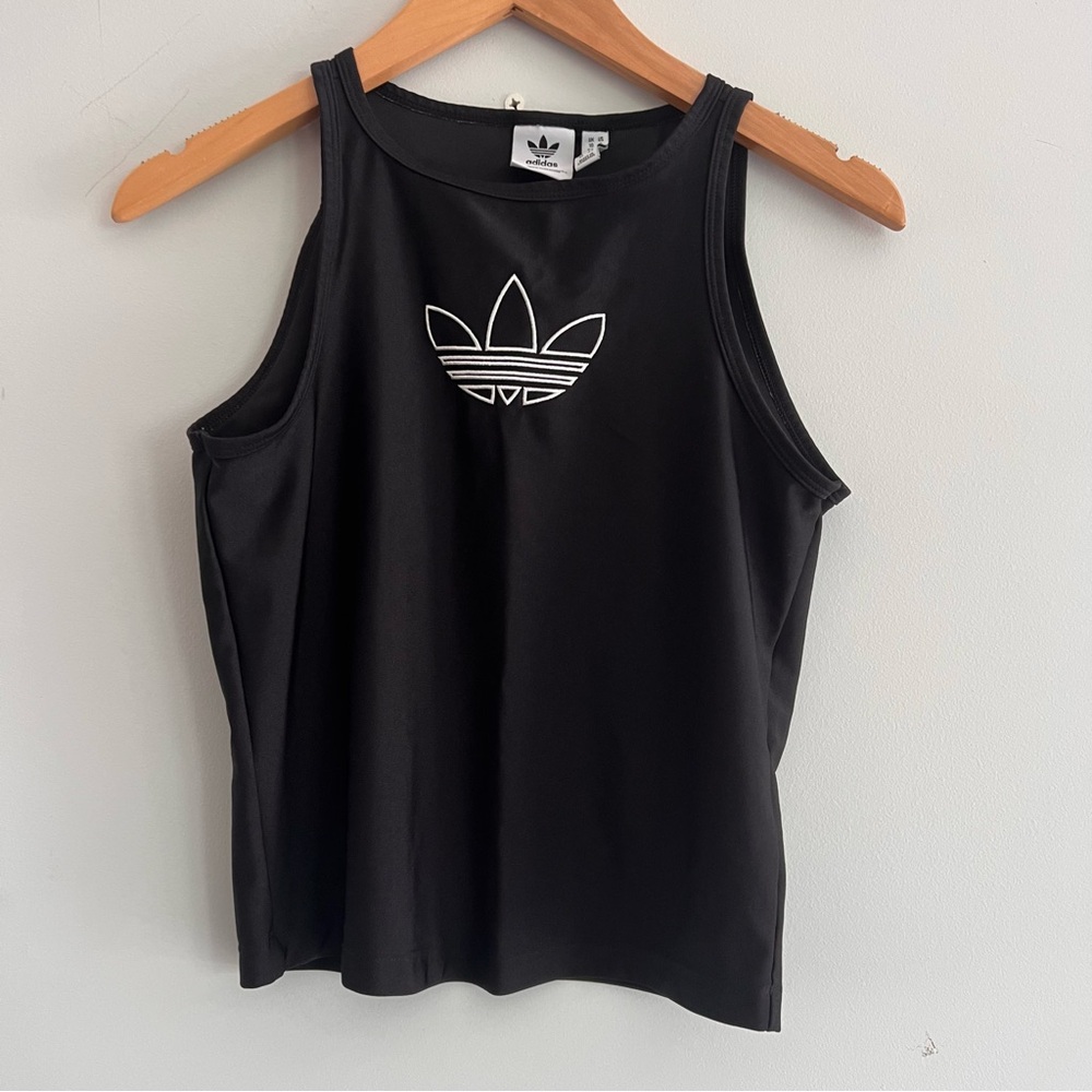 Adidas tank top. Dry fit. Small. Black. Crop.